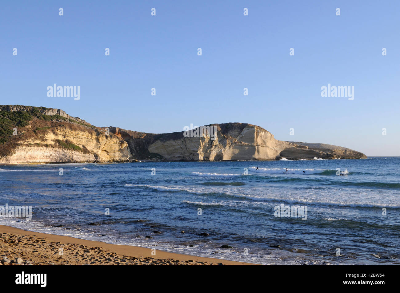 La spiaggia di Santa Caterina di Pittinuri, distretto di Oristano, Sardegna, Italia Foto Stock