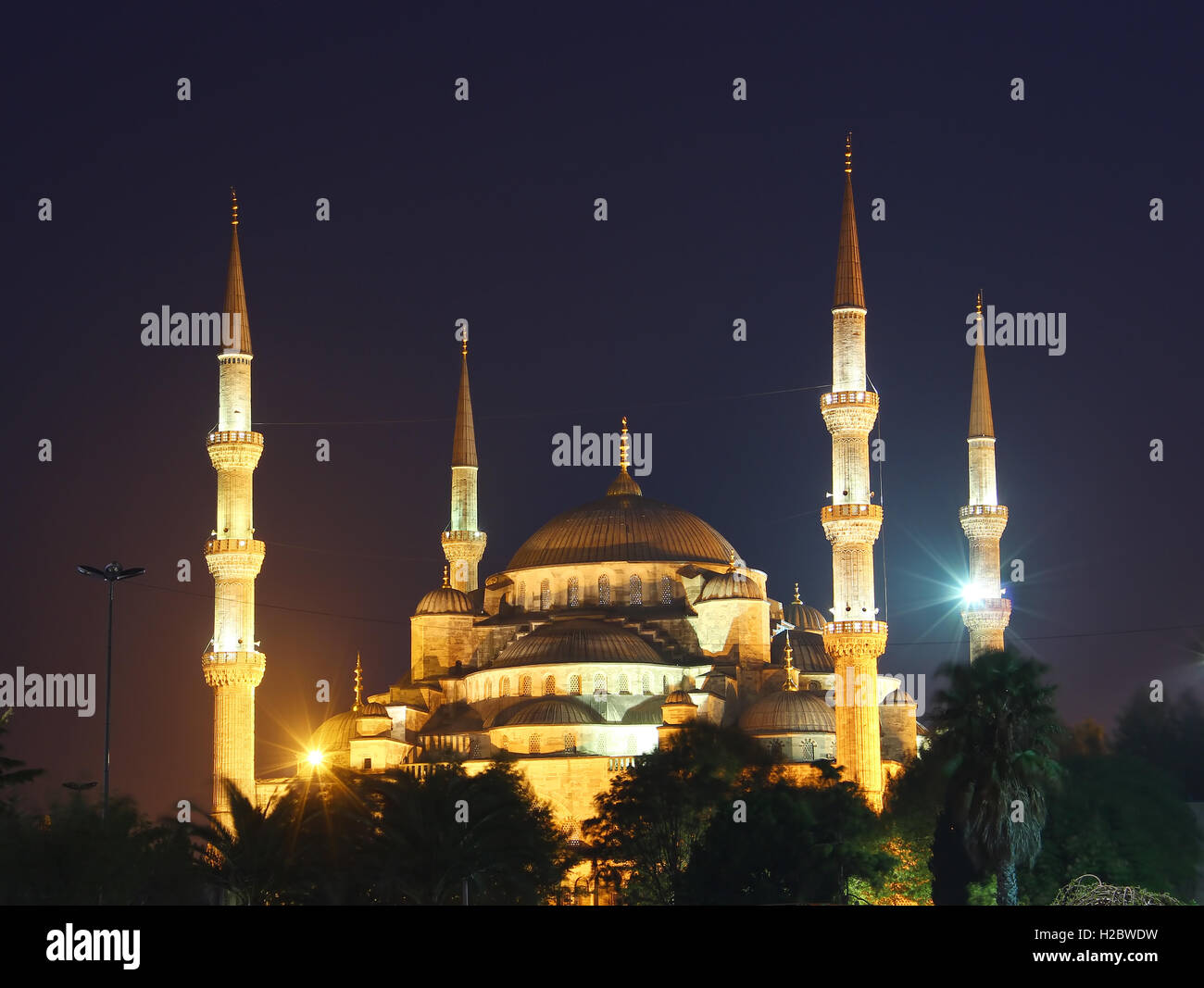 Sultan Ahmed moschea (la Moschea Blu), Istanbul, Turchia Foto Stock
