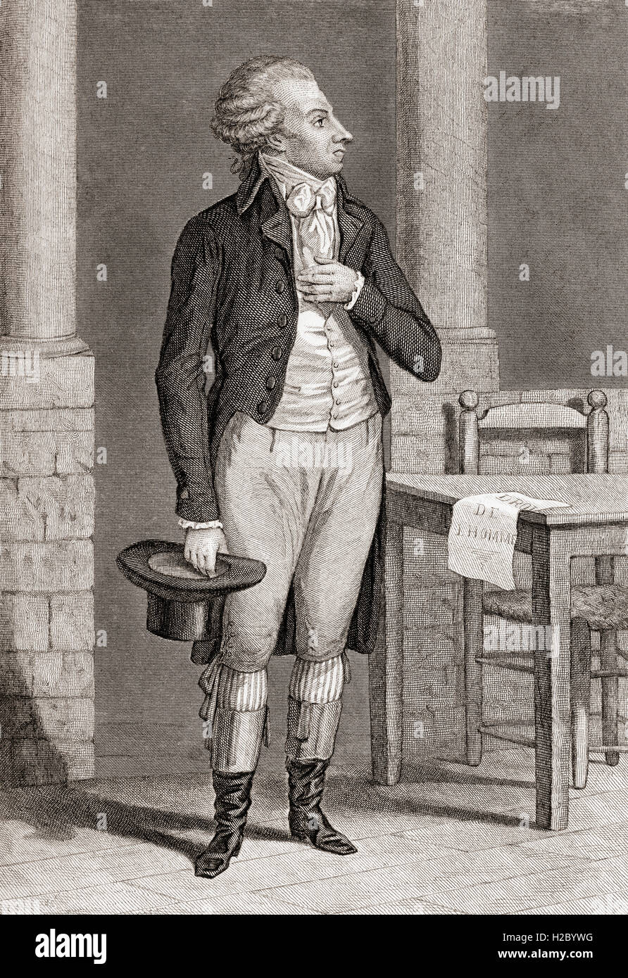 Bertrand Barère de Vieuzac, 1755 - 1841. Politico francese massone, giornalista e membro della Convenzione Nazionale durante la Rivoluzione Francese. Foto Stock