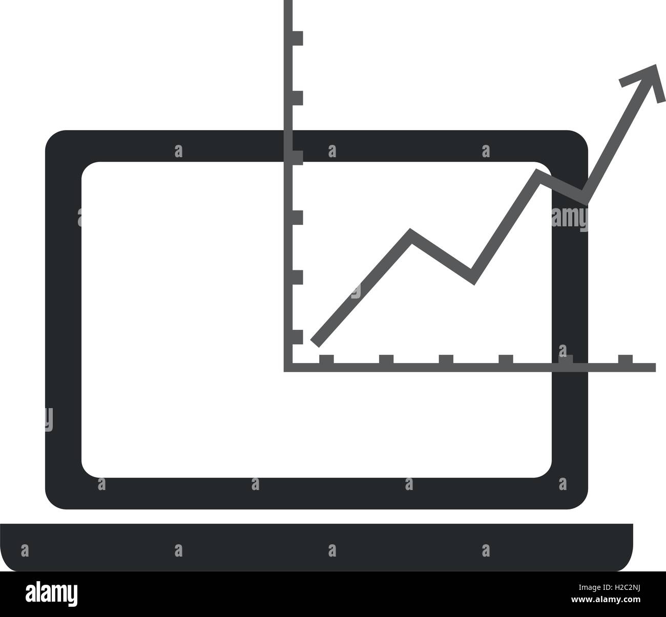 Computer e grafico icona del grafico Illustrazione Vettoriale
