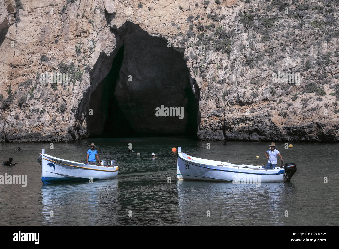 Inland Sea, Dwejra Bay, Gozo, Malta Foto Stock