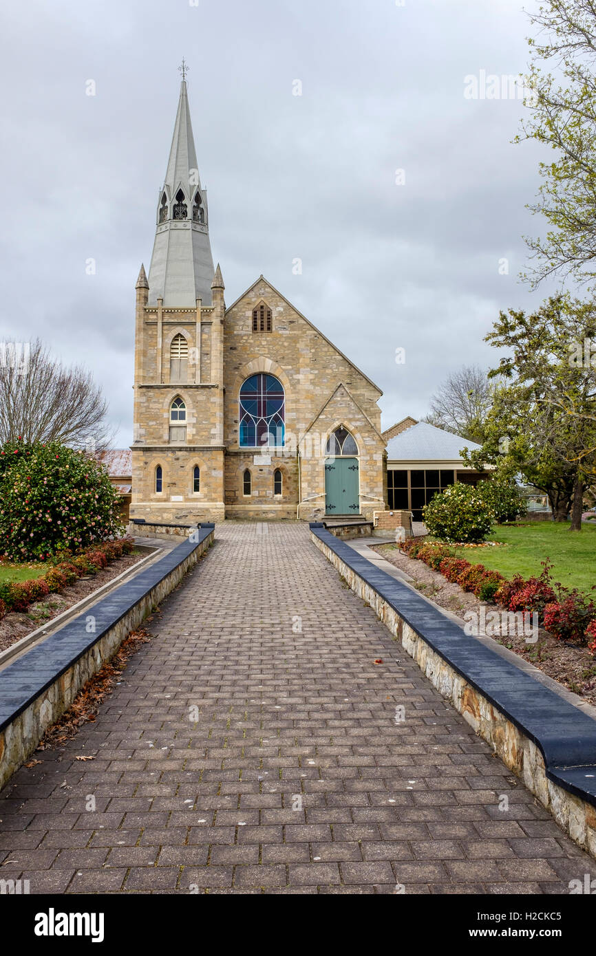 San Paolo Chiesa luterana di Hahndorf nelle Colline di Adelaide, Australia. Foto Stock