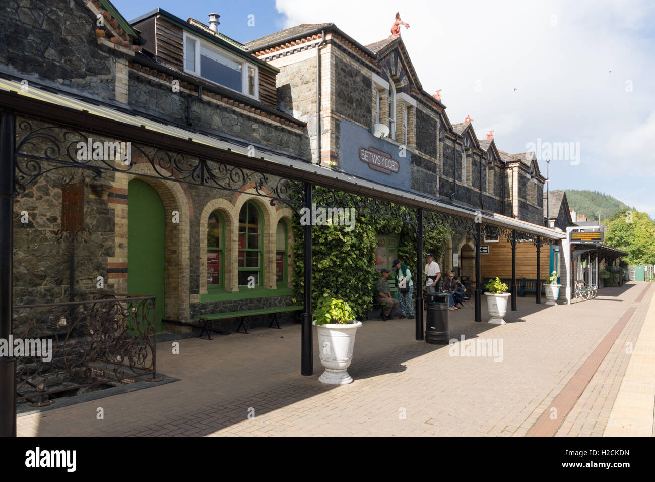 Betws-y-Coed stazione ferroviaria sulla Conwy Valley Line Foto Stock