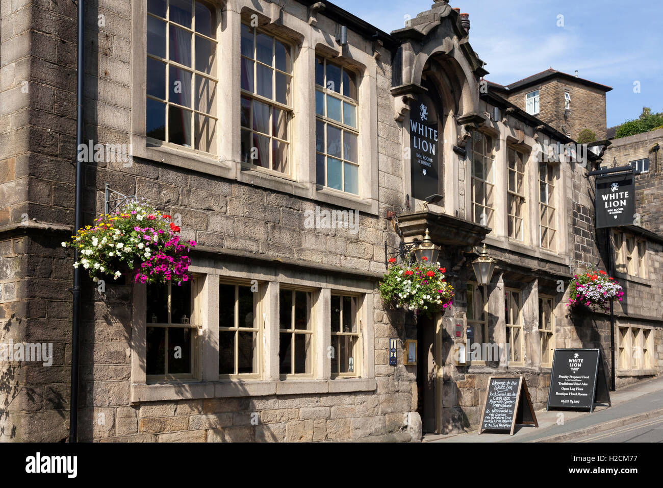 Il White Lion pub, Hebden Bridge, West Yorkshire Foto Stock