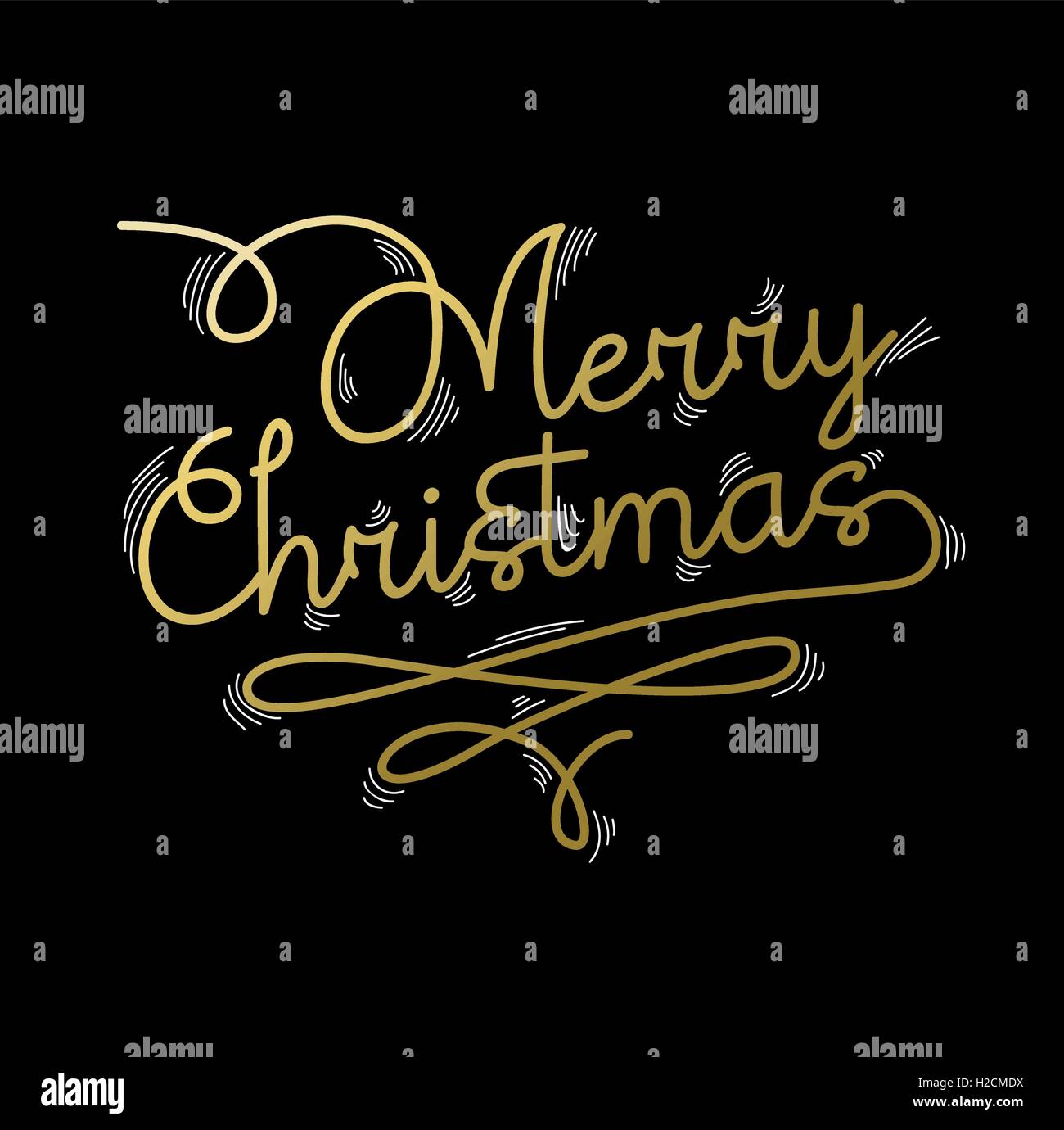 Merry Christmas gold lettering design. Xmas citazione di testo per creare poster o messaggio di saluto festivo card. EPS10 vettore. Illustrazione Vettoriale