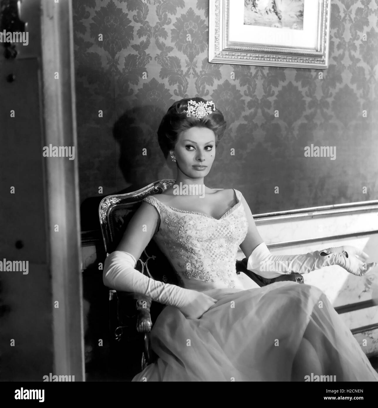 SOPHIA LOREN film italiano attrice nel 1960 durante le riprese di un soffio di scandalo a Vienna Foto Stock