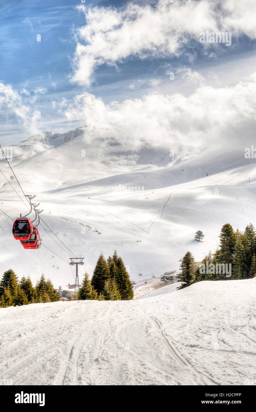 Paesaggio invernale,Uludag,Bursa, Turchia Foto Stock