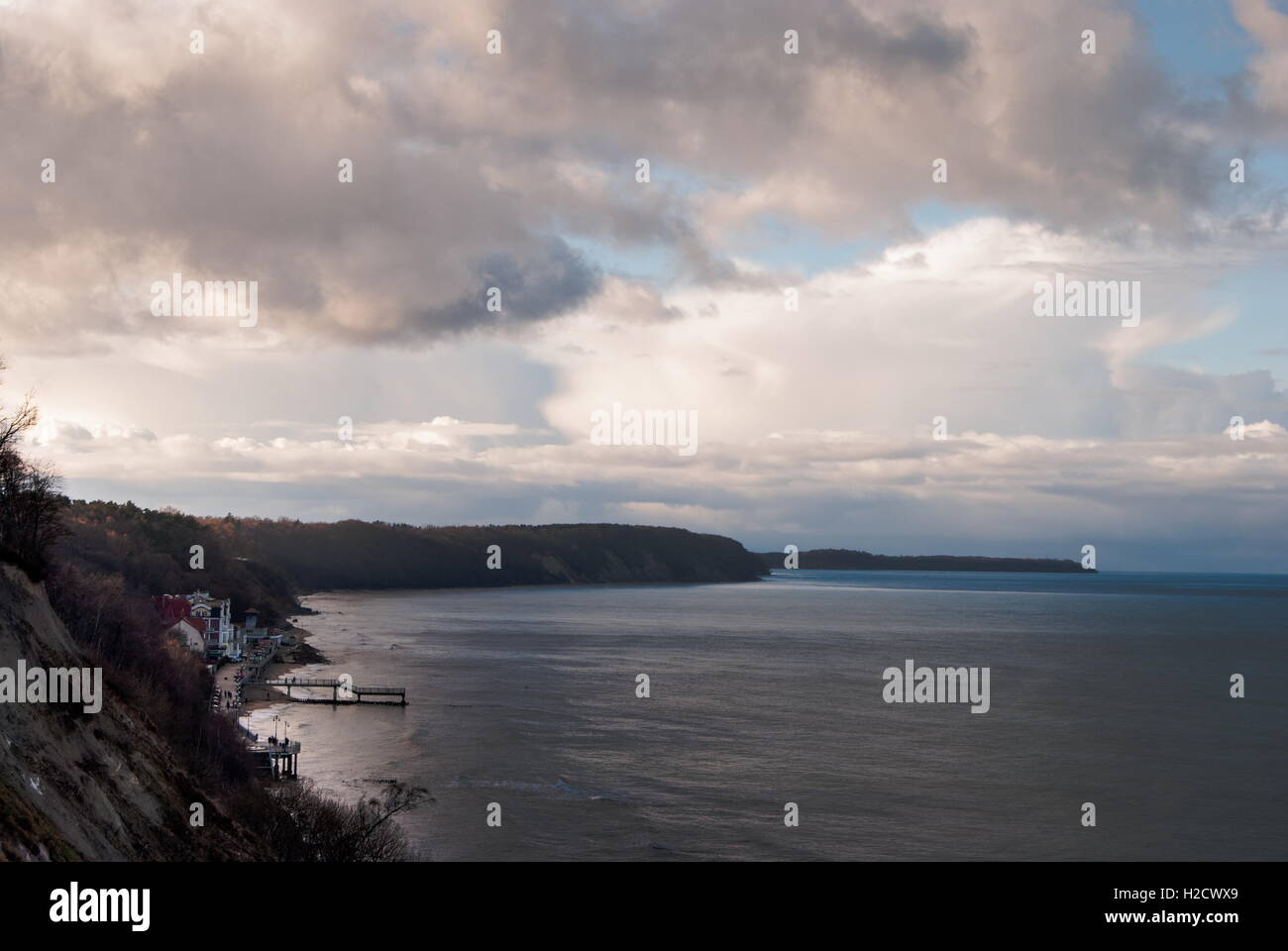 Spiaggia di Svetlogorsk, Kaliningrad. Foto Stock