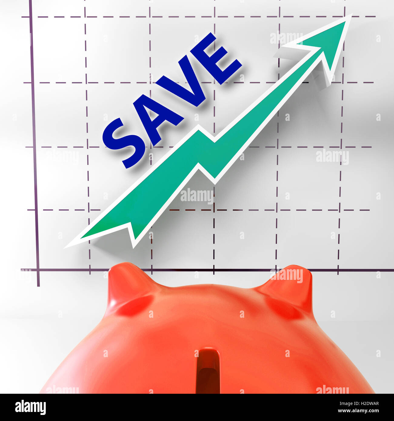 Salvare il grafico significa più sconti offerte e occasioni Foto Stock