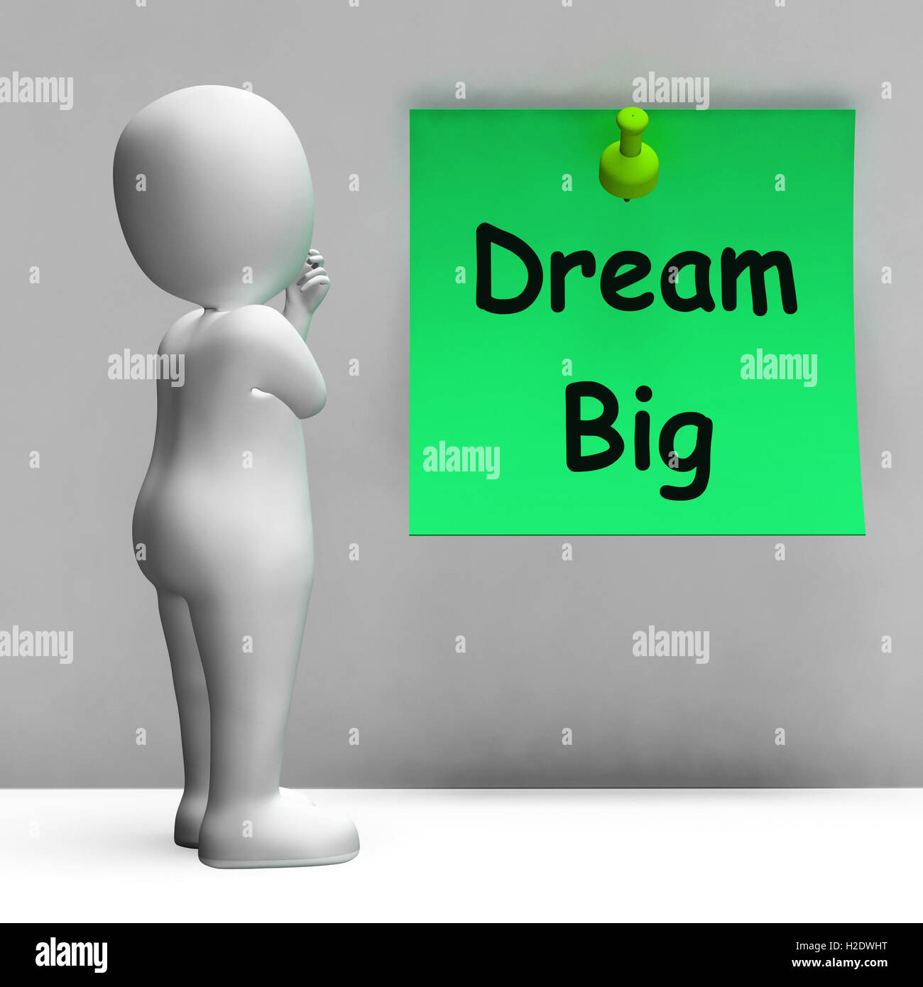 Grande Sogno nota significa ambizione speranza per il futuro Foto Stock
