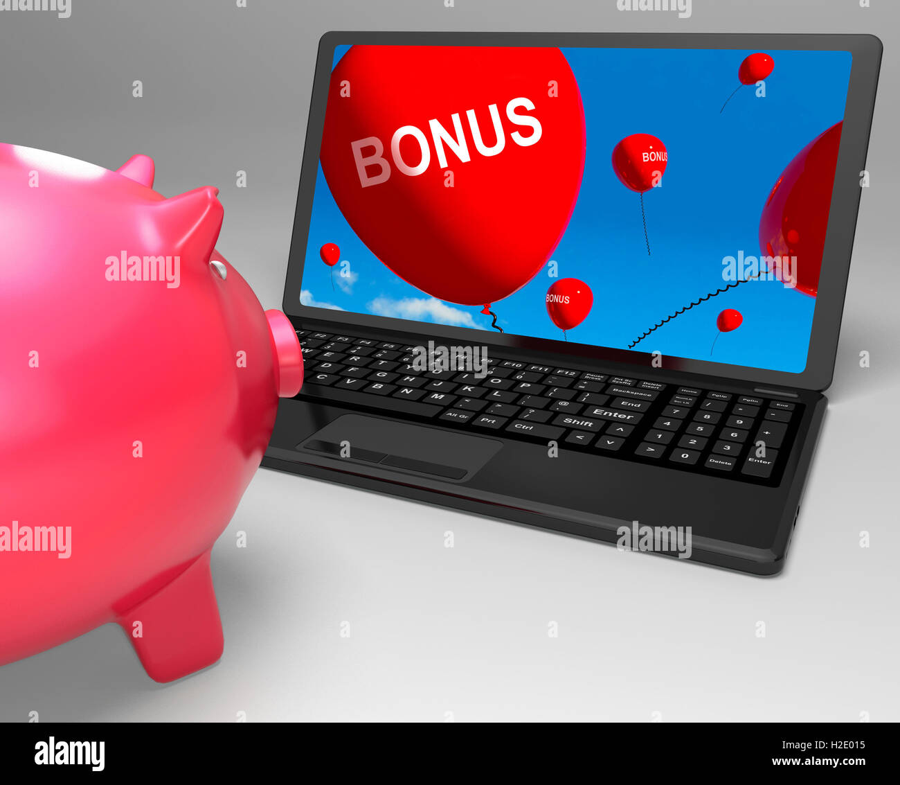 Laptop Bonus mostra Perks ricompense e gli extra Foto Stock