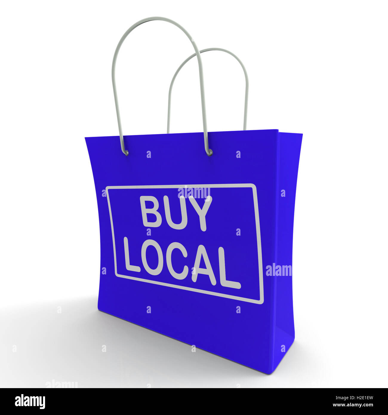 Comprare locale Shopping Bag mostra acquisto commerciale nelle vicinanze Foto Stock