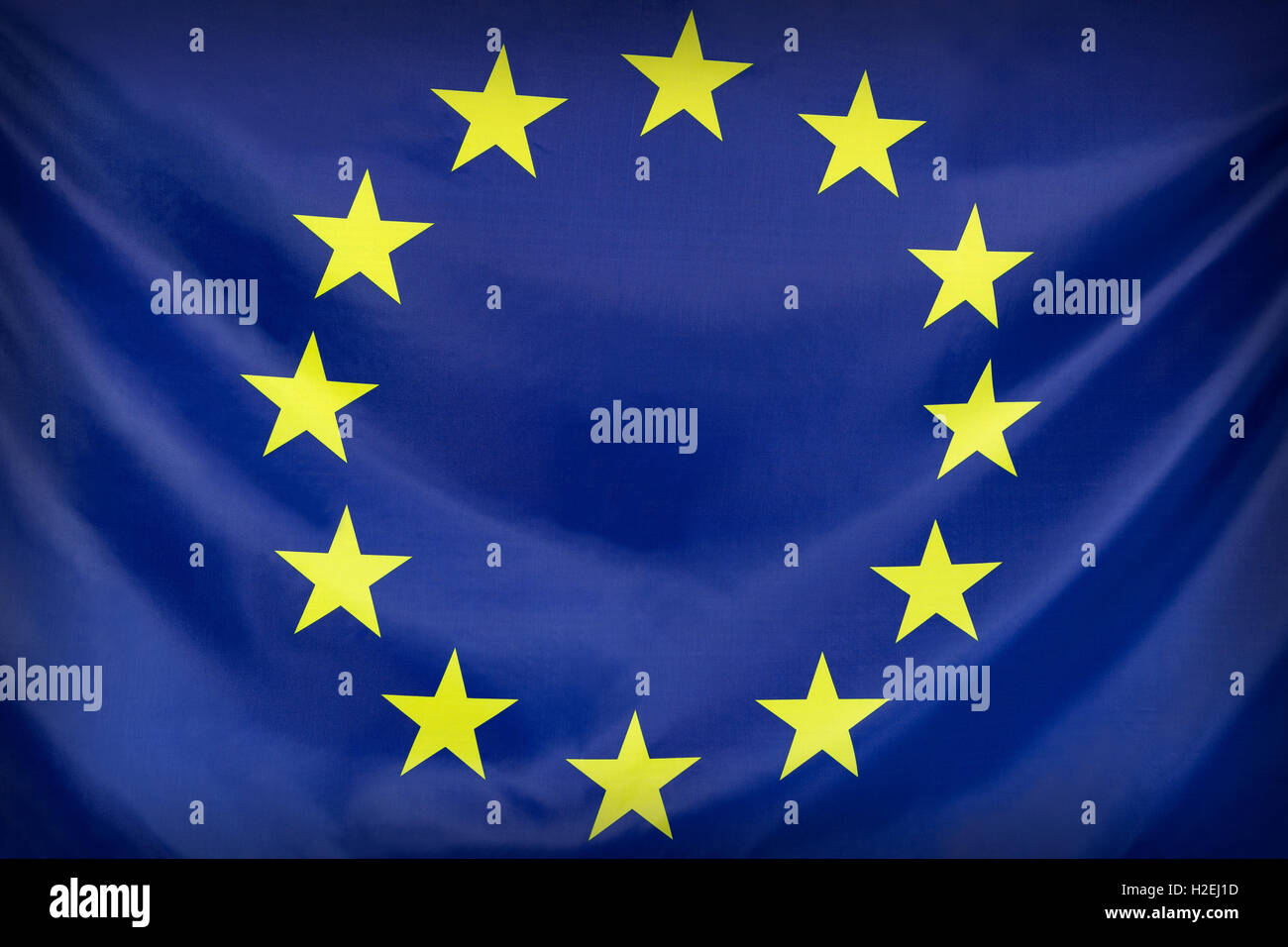 Bandiera tessili dell Unione Europea per lo sfondo Foto Stock