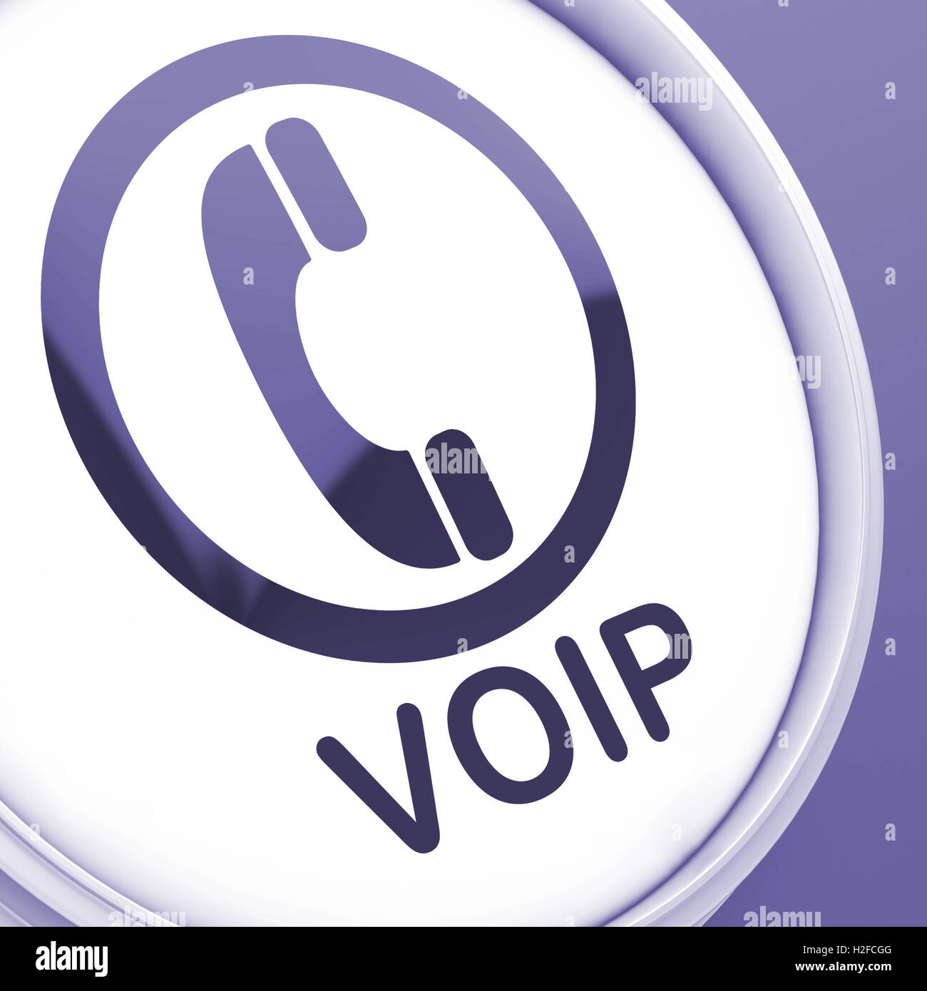 Pulsante Voip significa Voice Over Internet Protocol o tele a banda larga Foto Stock