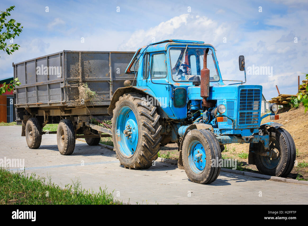 Vecchio trattore Foto Stock