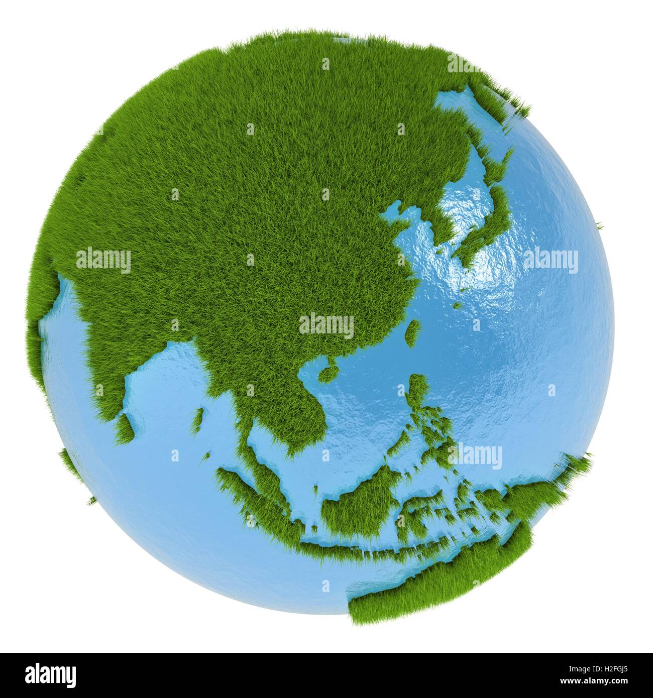 Asia orientale sul pianeta verde Foto Stock