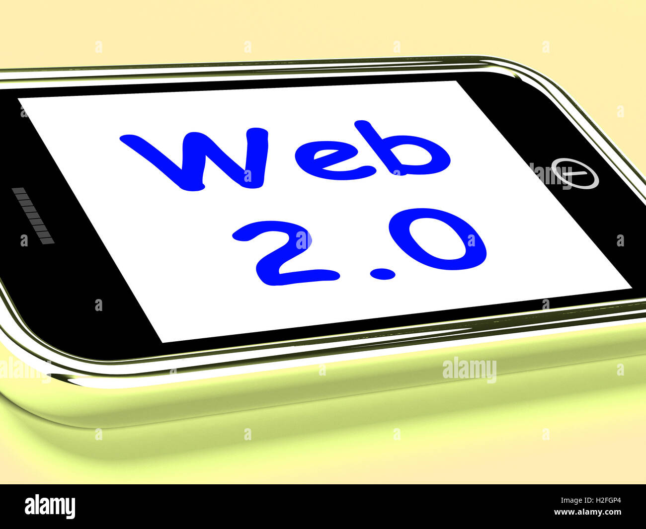 Web 2.0 su mezzi di telefono Net Tecnologia Web e di rete Foto Stock