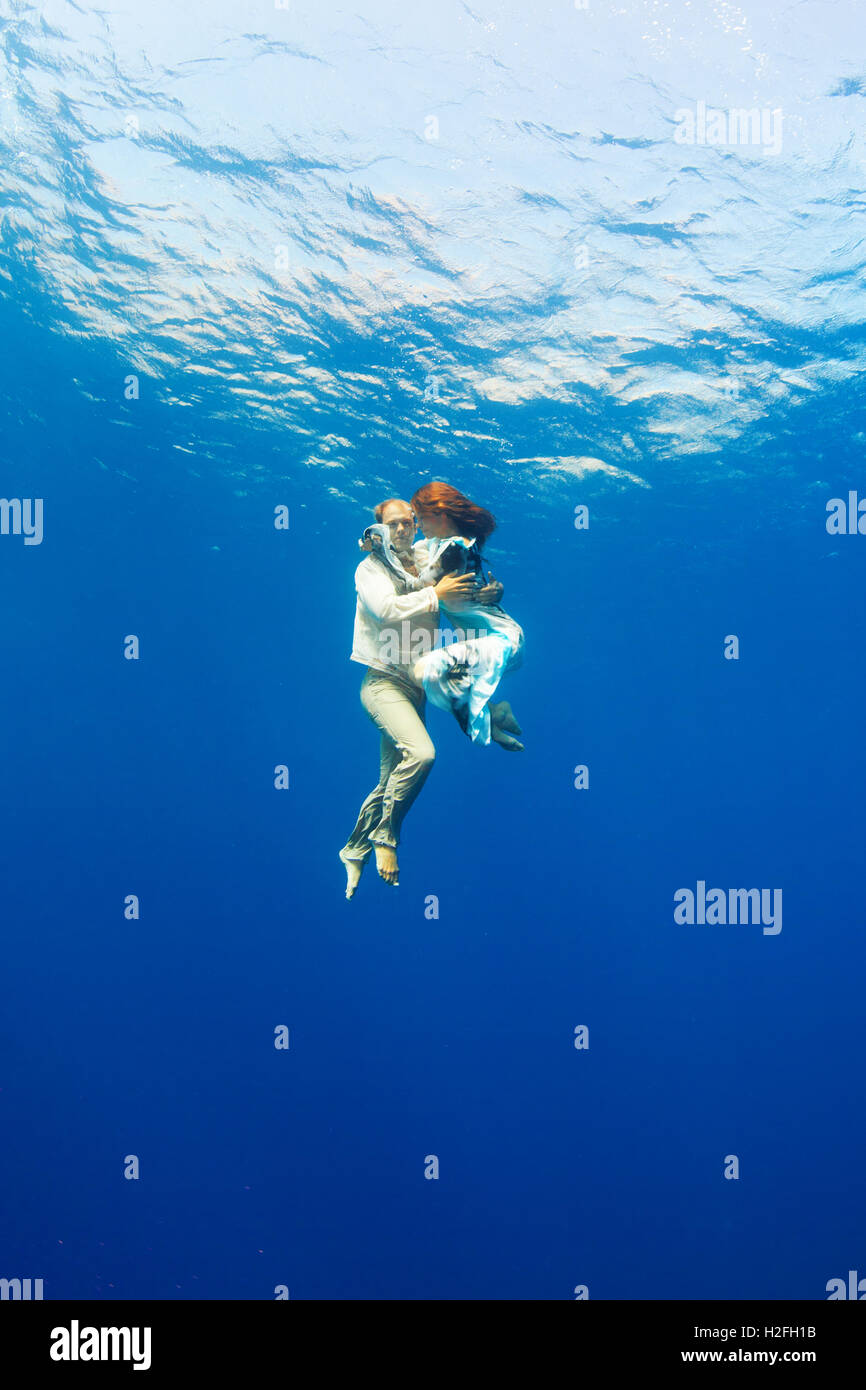 amore sott'acqua Foto Stock