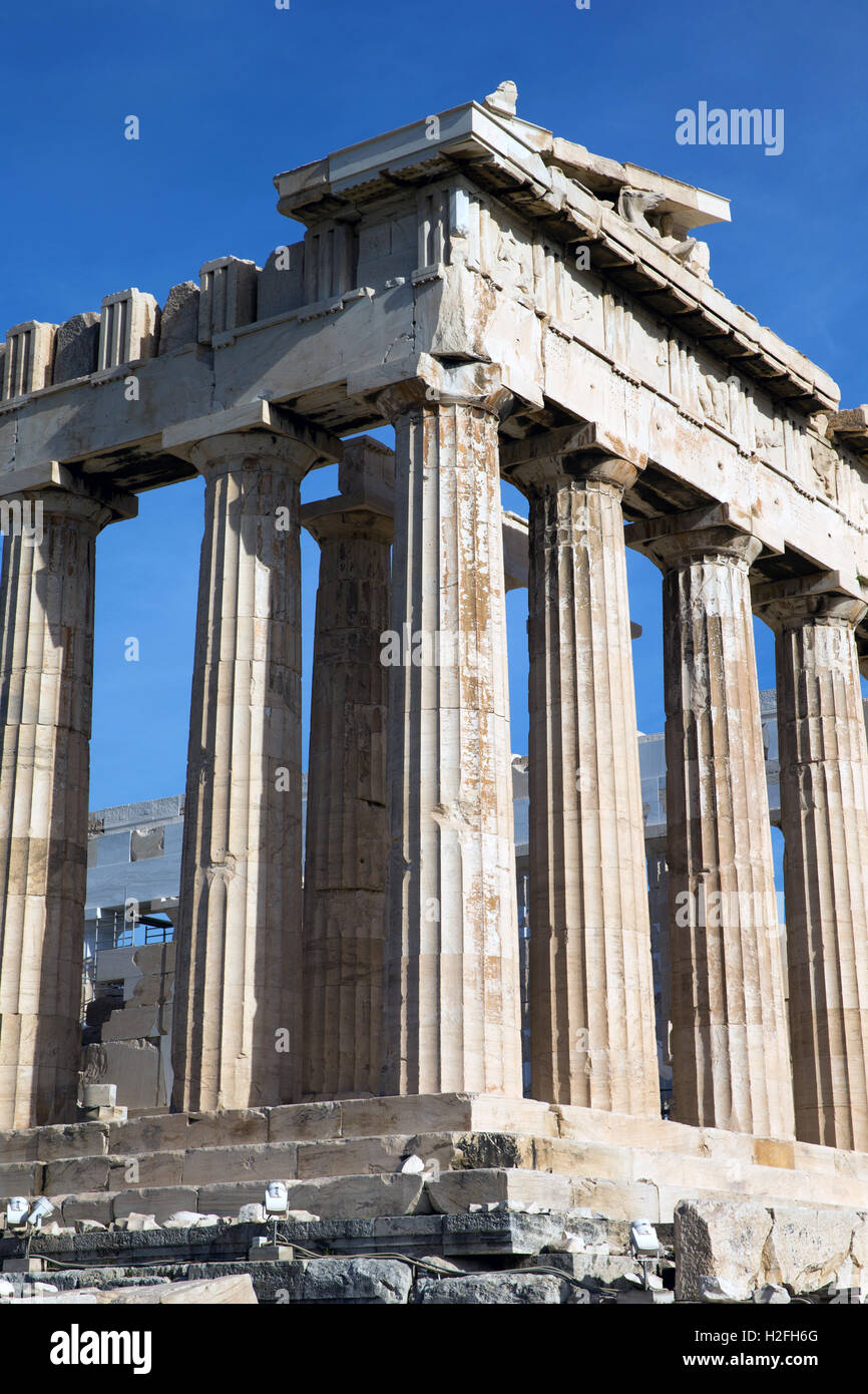 Partenone dell'Acropoli di Atene Foto Stock