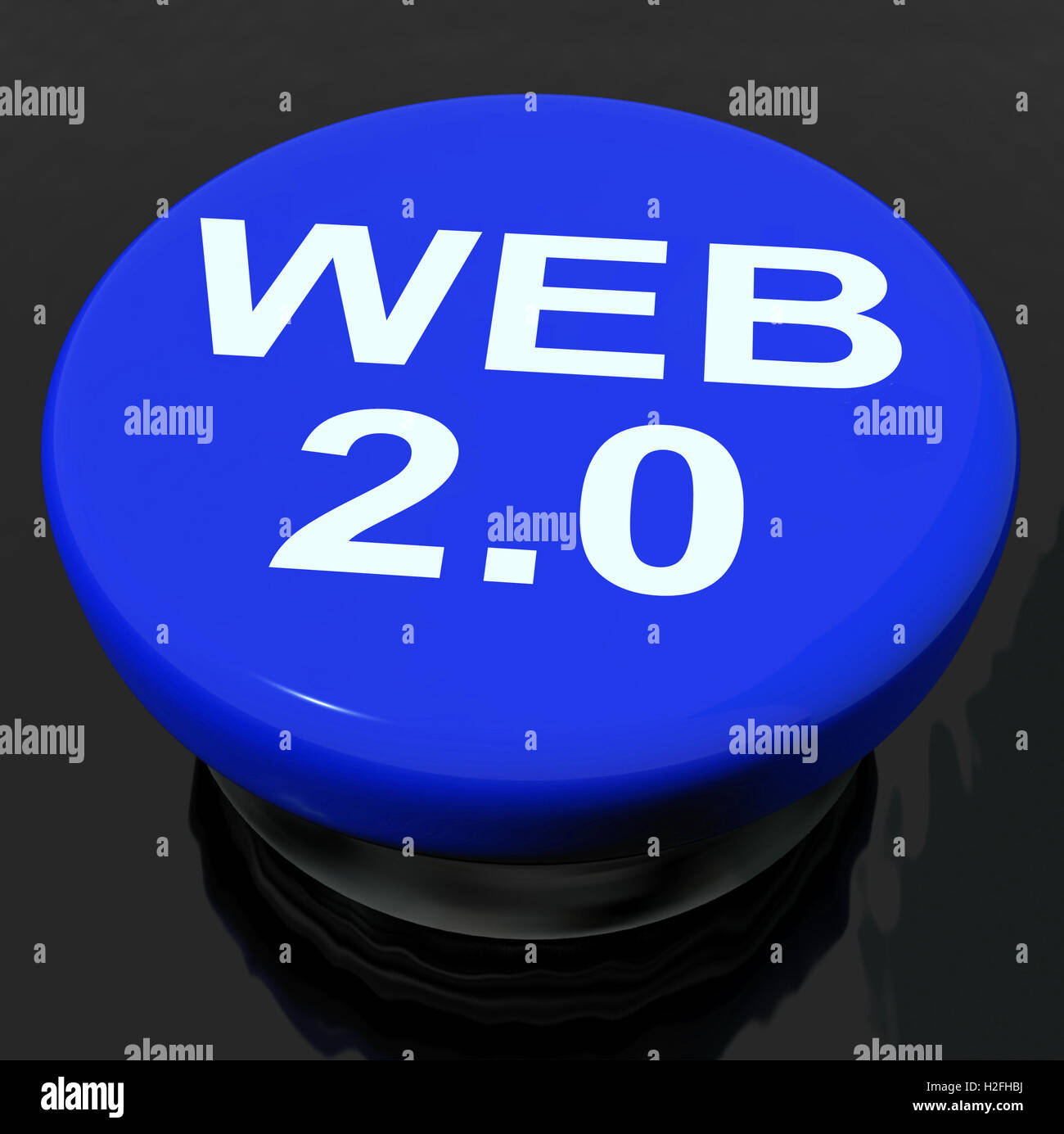 Web 2.0 mezzi a pulsante utente dinamico WWW Foto Stock