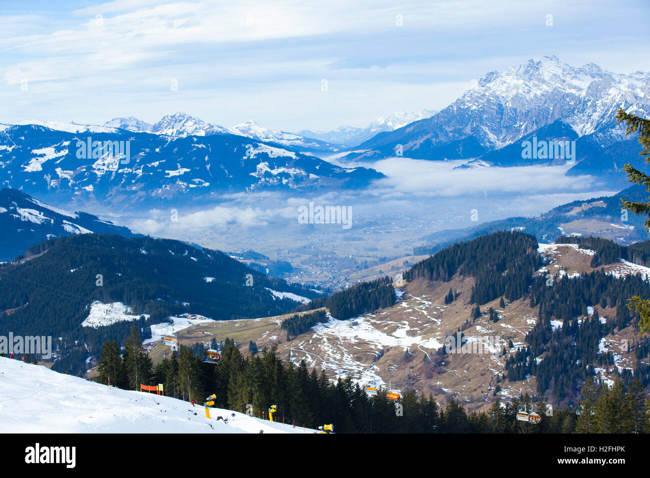 inverno nelle Alpi Foto Stock