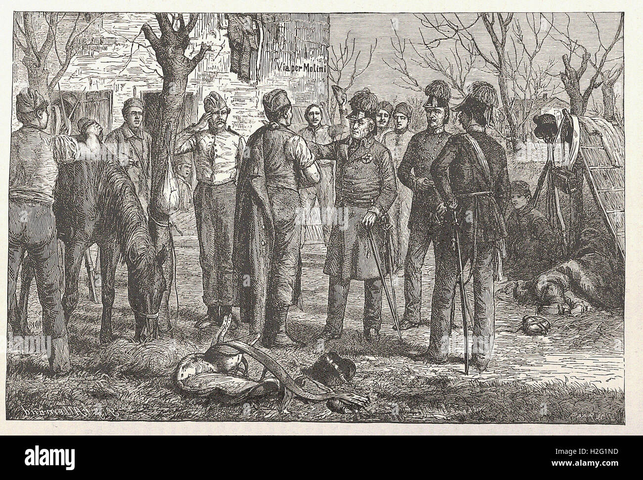 Radetzky DOPO LA VITTORIA A NOVARA (1843) - da 'Cassell illustrato della storia universale" - 1882 Foto Stock