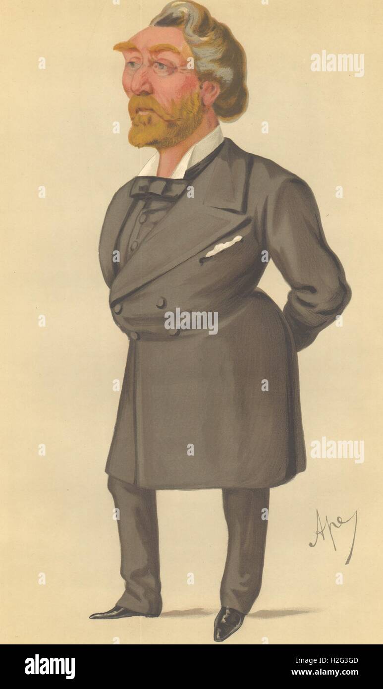 VANITY FAIR CARTOON. Arthur John Otway 'ha ucciso il gatto". Stafford MP. 1879 Foto Stock