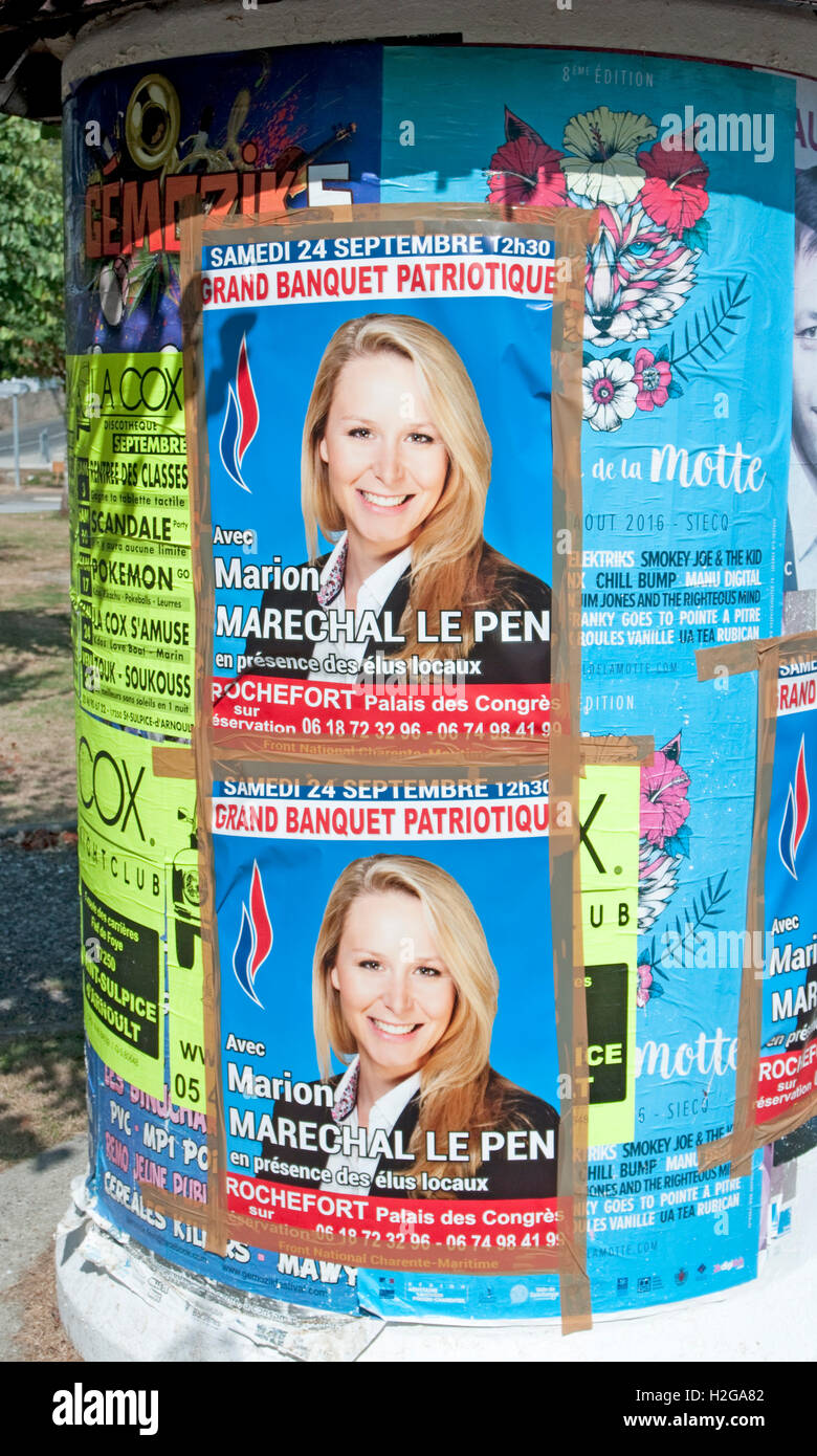 Marion Le Pen Front National Poster Foto Stock