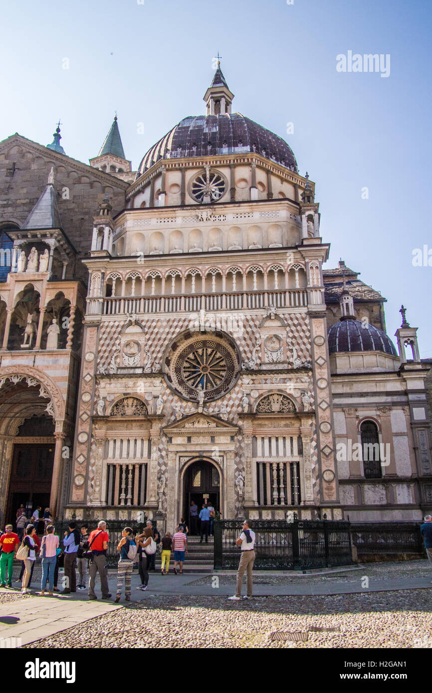 Cappella Colleoni in Piazza del Duomo, Bergamo, regione Lombardia, Italia. Foto Stock