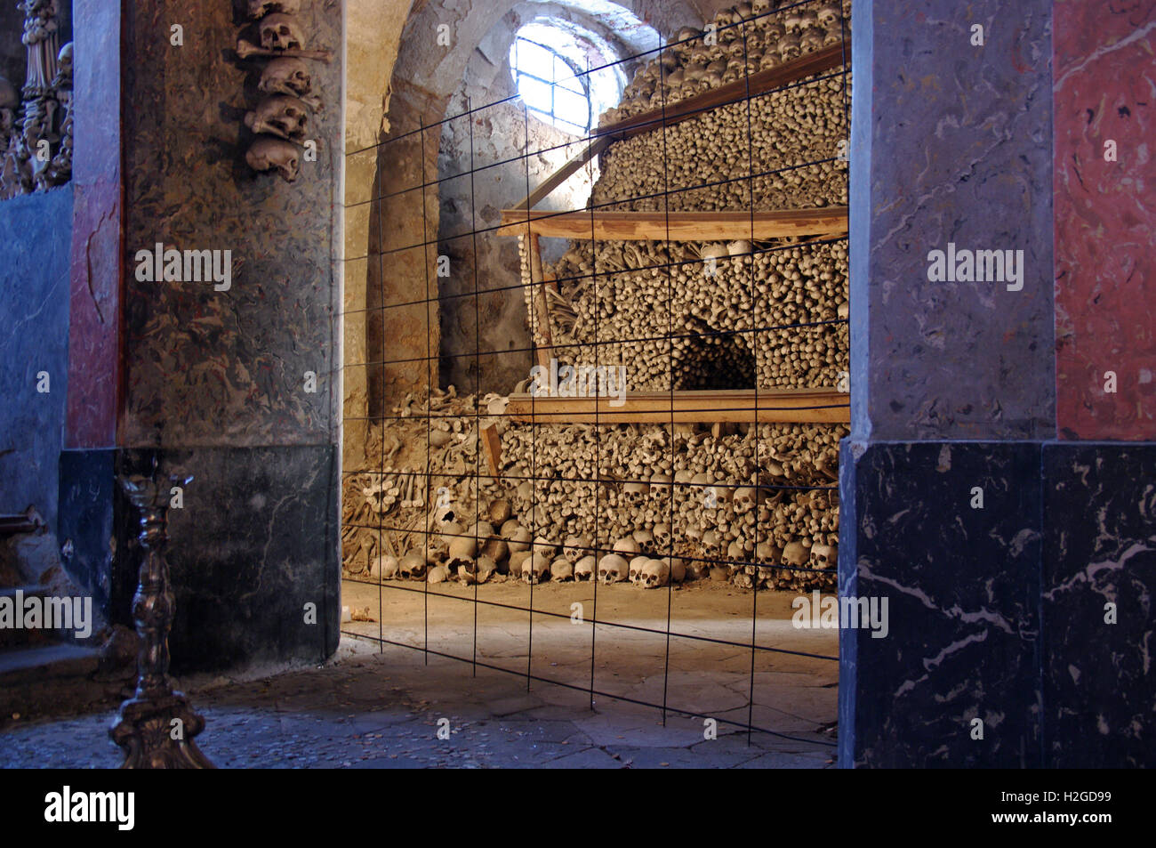 Kutna Hora, Repubblica ceca, l'ossario di Sedlec Monastero Foto Stock