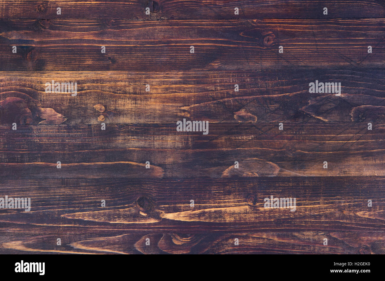 In legno marrone scuro con sfondo ad alta risoluzione. Vista dall'alto uno spazio di copia Foto Stock
