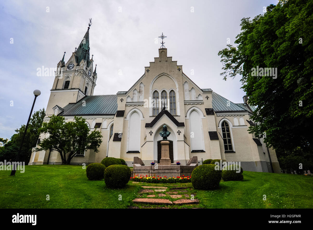 La Svezia, Värmland, Sunne. Sunne Chiesa è una grande chiesa in pietra costruito nel 1888. Foto Stock