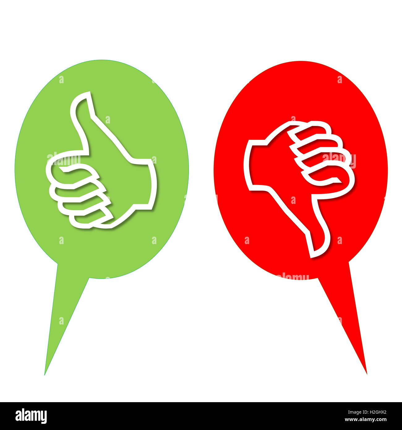 Simili e antipatia per votare Foto Stock