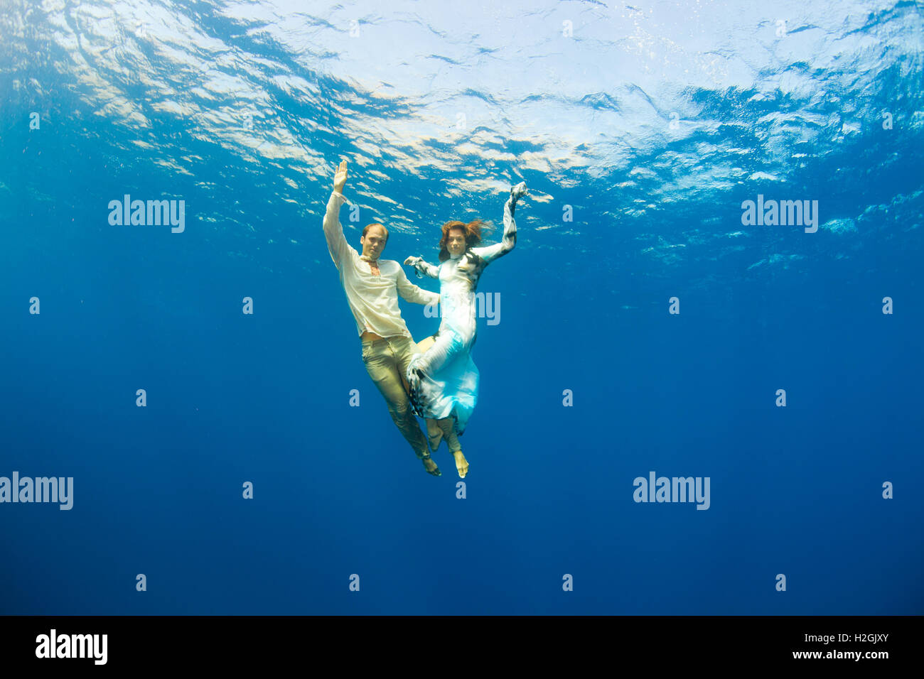 amore sott'acqua Foto Stock