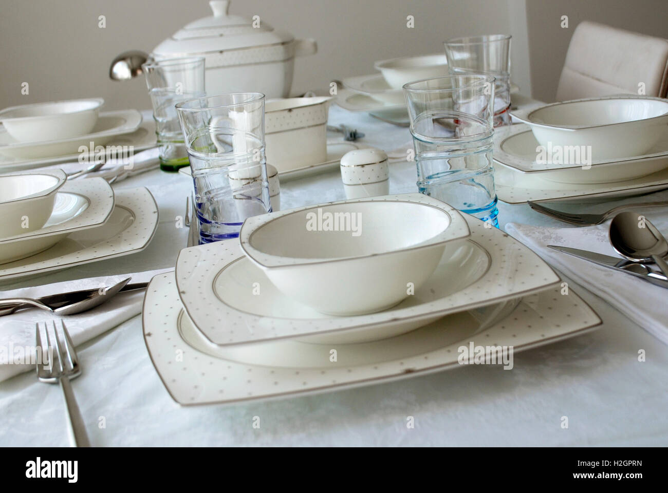Servizio cena Foto Stock