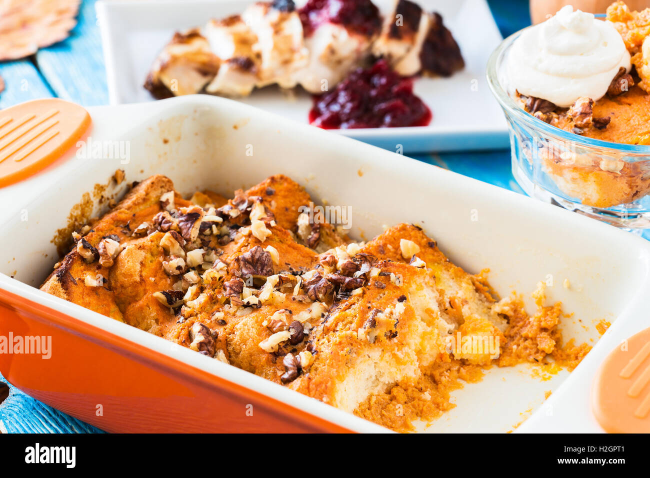 La zucca pudding di pane, pane in base zucca dolce vacanza Foto Stock