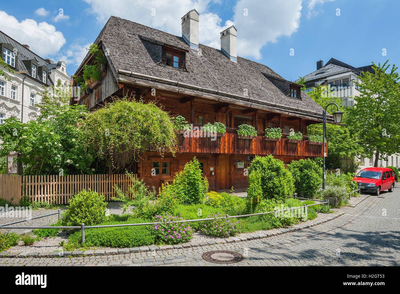 Kriechbaumhof, storico Old Inn, Haidhausen, Monaco di Baviera, Germania Foto Stock