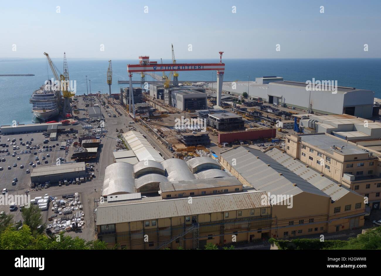 Ancona - Fincantieri | Utilizzo di tutto il mondo Foto Stock