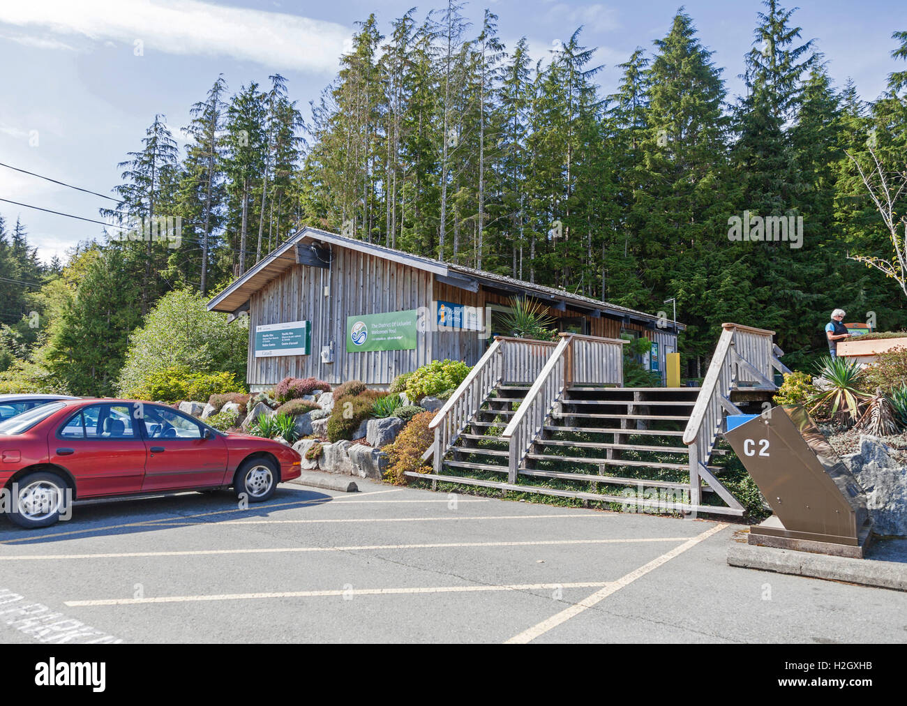 Il Pacific Rim visitor center Ucluelet della Columbia britannica in Canada Foto Stock