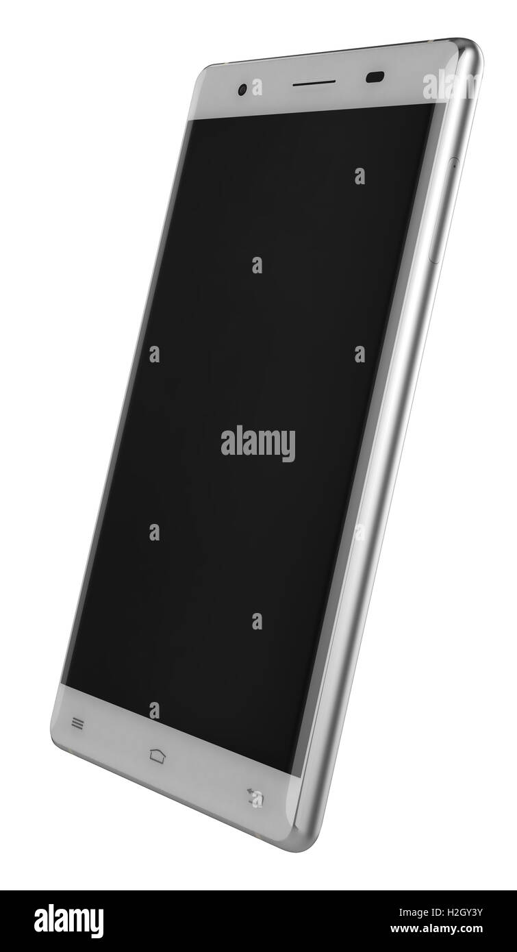 Smartphone in prospettiva realistica del vettore. Si può utilizzare per la stampa, sito web, l'elemento di presentazione e applicazione mockup. Foto Stock