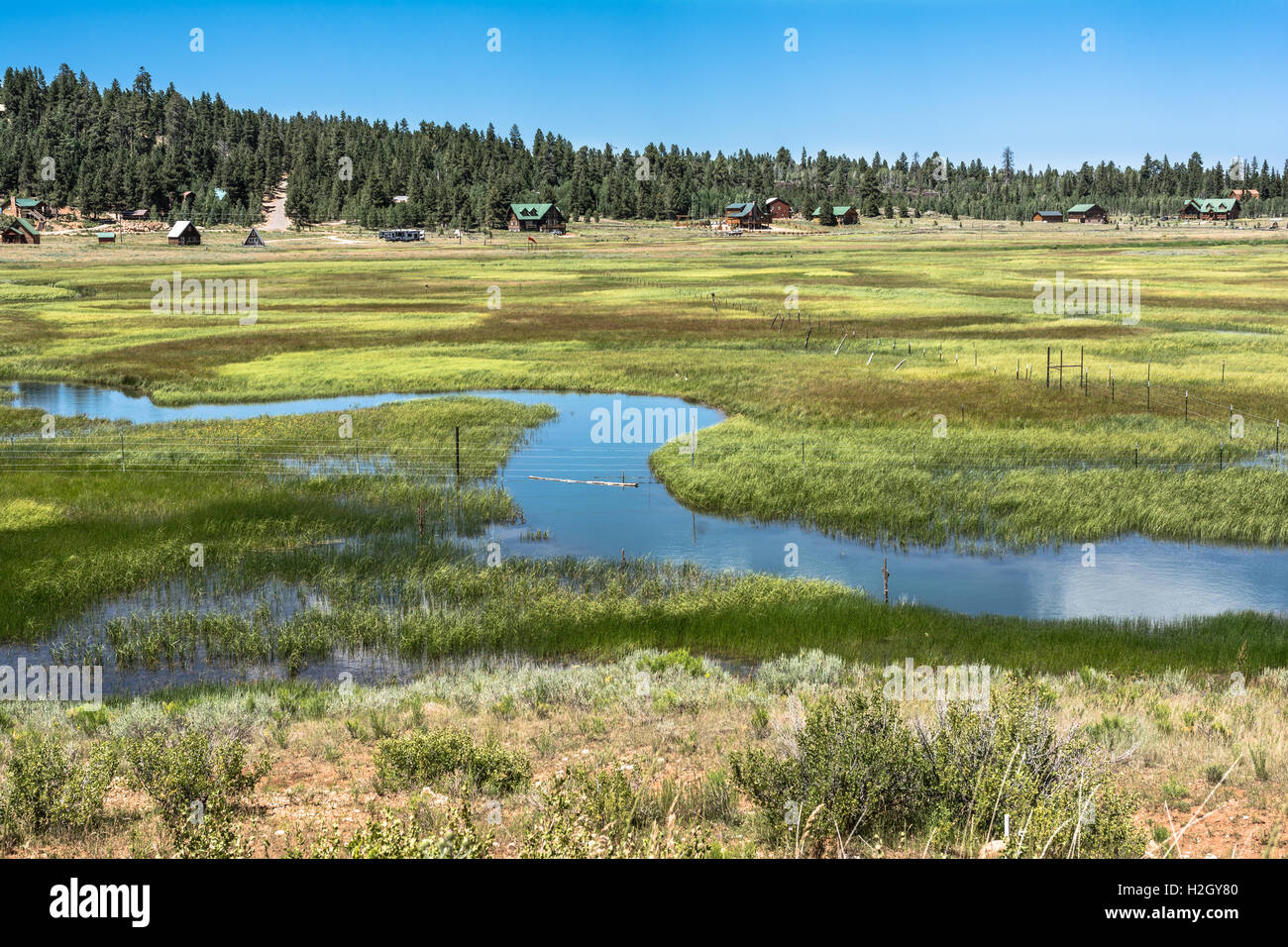 Paesaggio di Duck Creek Village, Utah Foto Stock