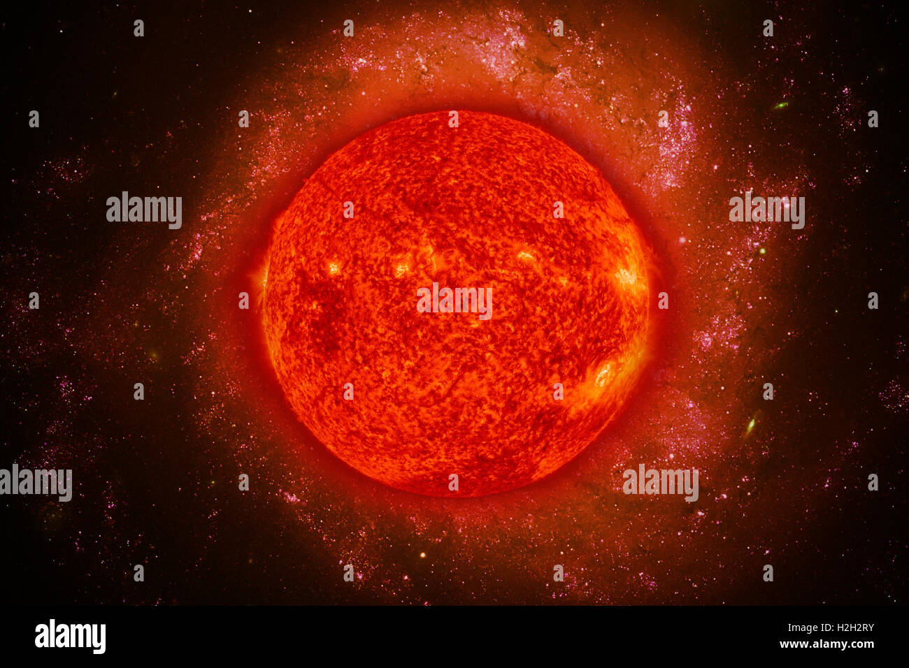 Sistema solare - Sun. è la stella al centro del sistema solare. Sun è un G-principale di tipo sequenza a stella ed è informalmente ri Foto Stock