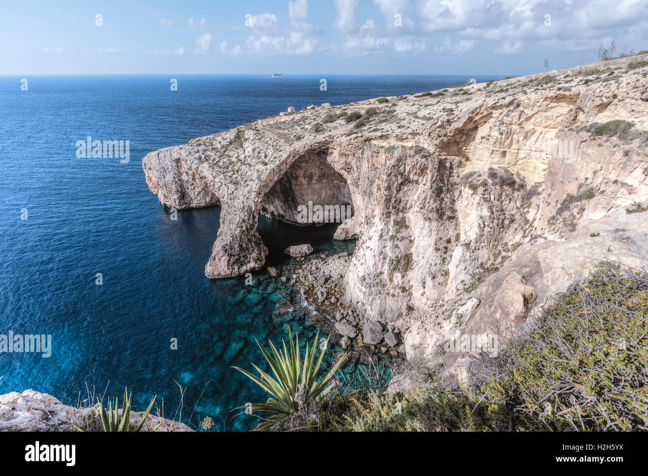 Blue Grotto, Wied iz-Zurrieq, Qrendi, Malta Foto Stock
