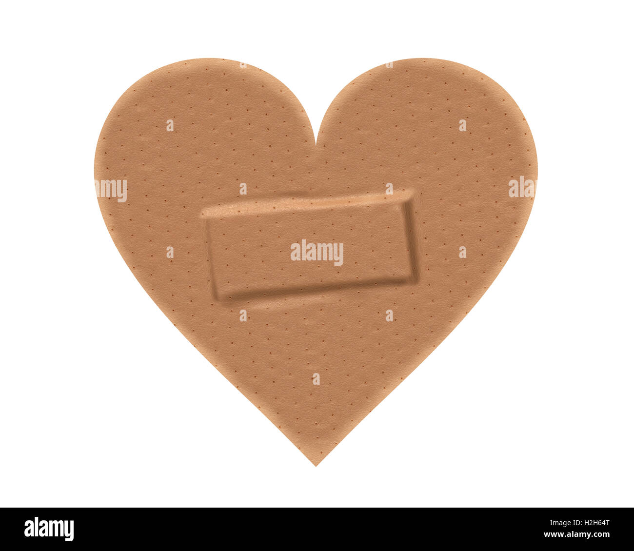 A forma di cuore ad cerotto con i tracciati di ritaglio. Foto Stock