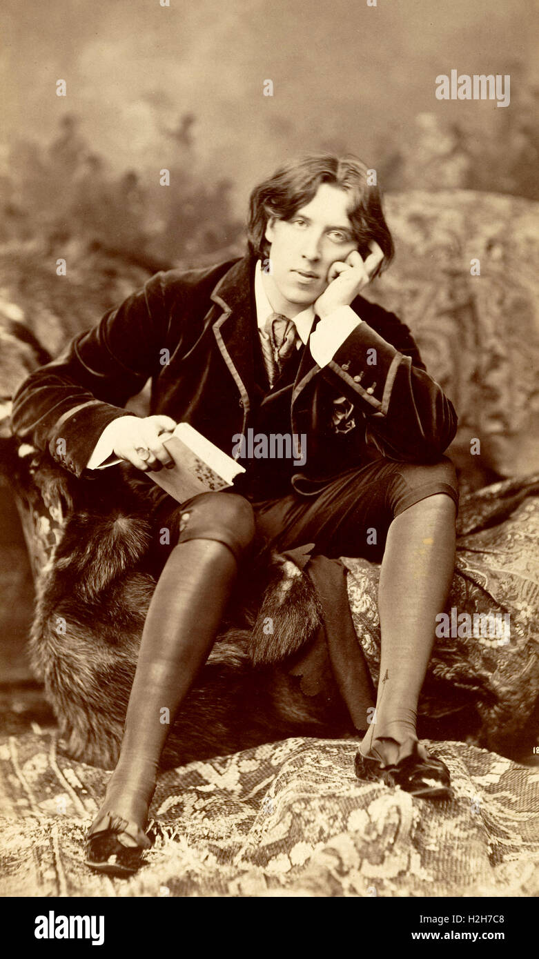 "Oscar Wilde' Irish playwright, romanziere e poeta Foto Stock