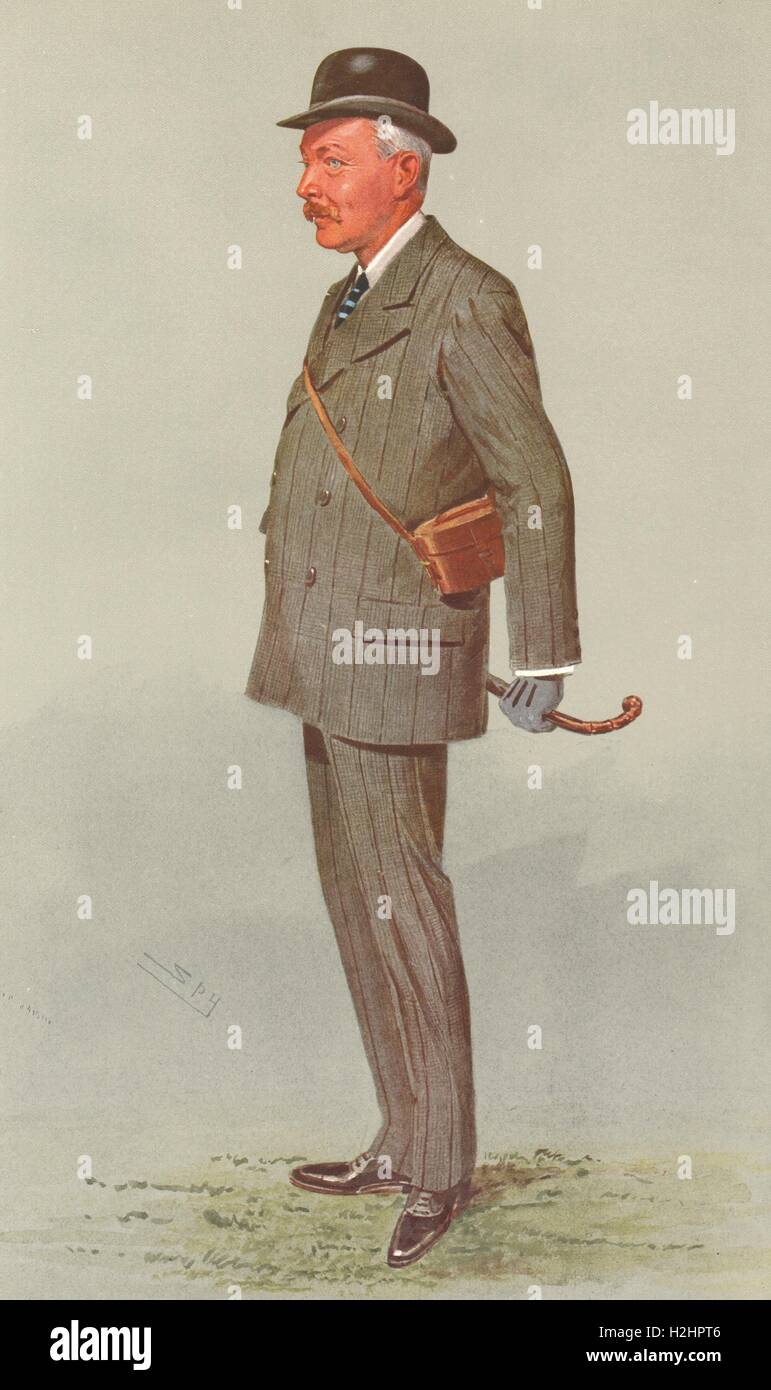 VANITY FAIR SPY CARTOON. Sir John Ormerod Scarlett Thursby "JOS'. Diritto. Spy. 1907 Foto Stock