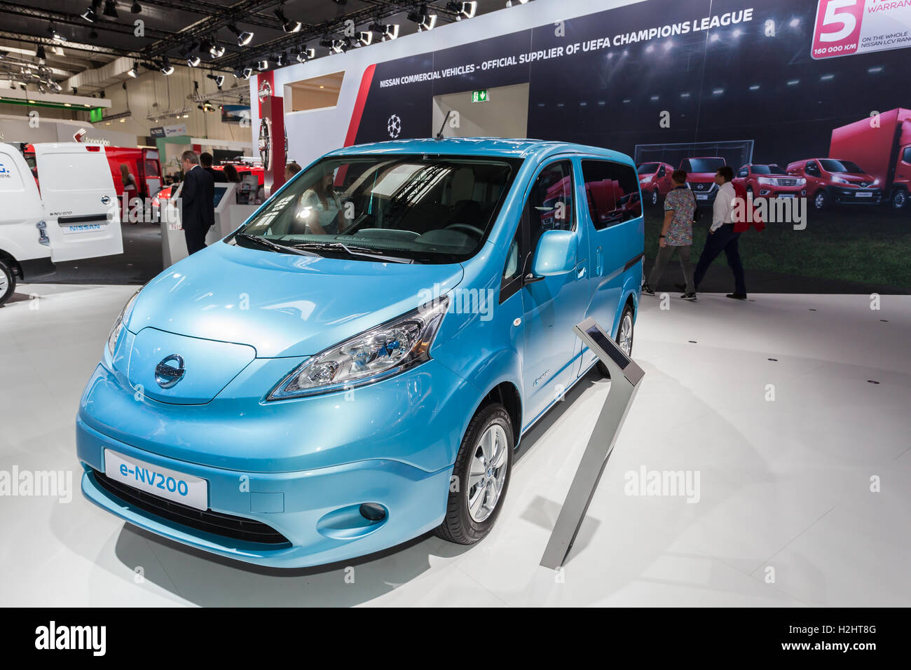 Nissan e-NV200 furgone elettrico a veicoli commerciali eque IAA 2016 Foto Stock