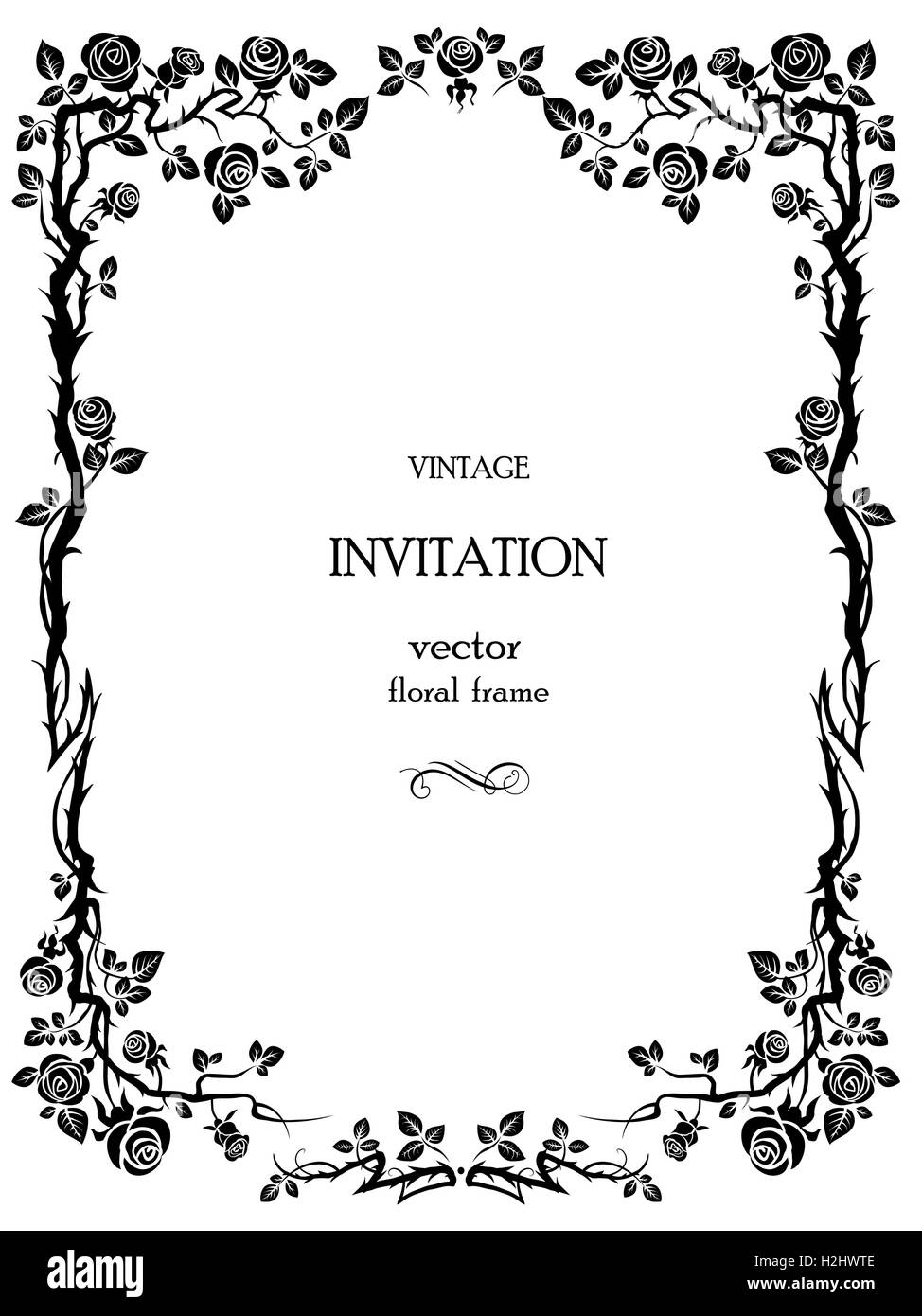 Cornice ornamentale con rose Illustrazione Vettoriale