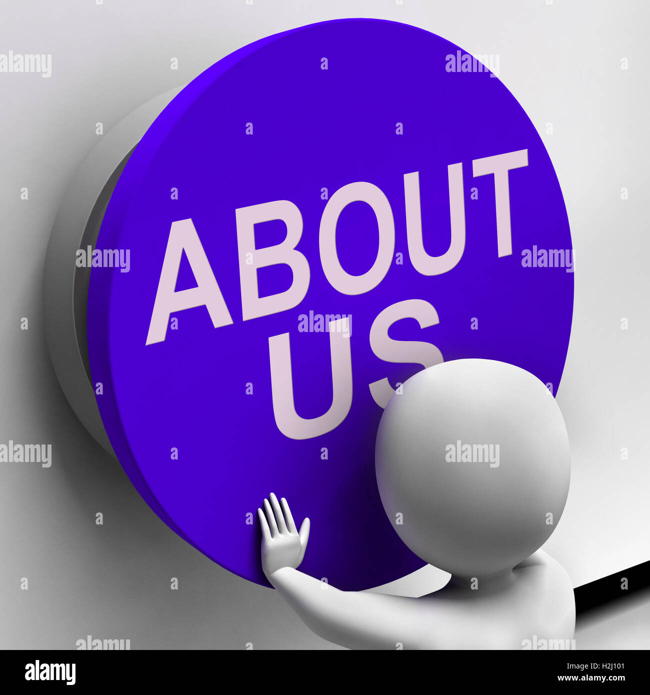Chi Siamo Pulsante Mostra chi siamo sezione Foto Stock