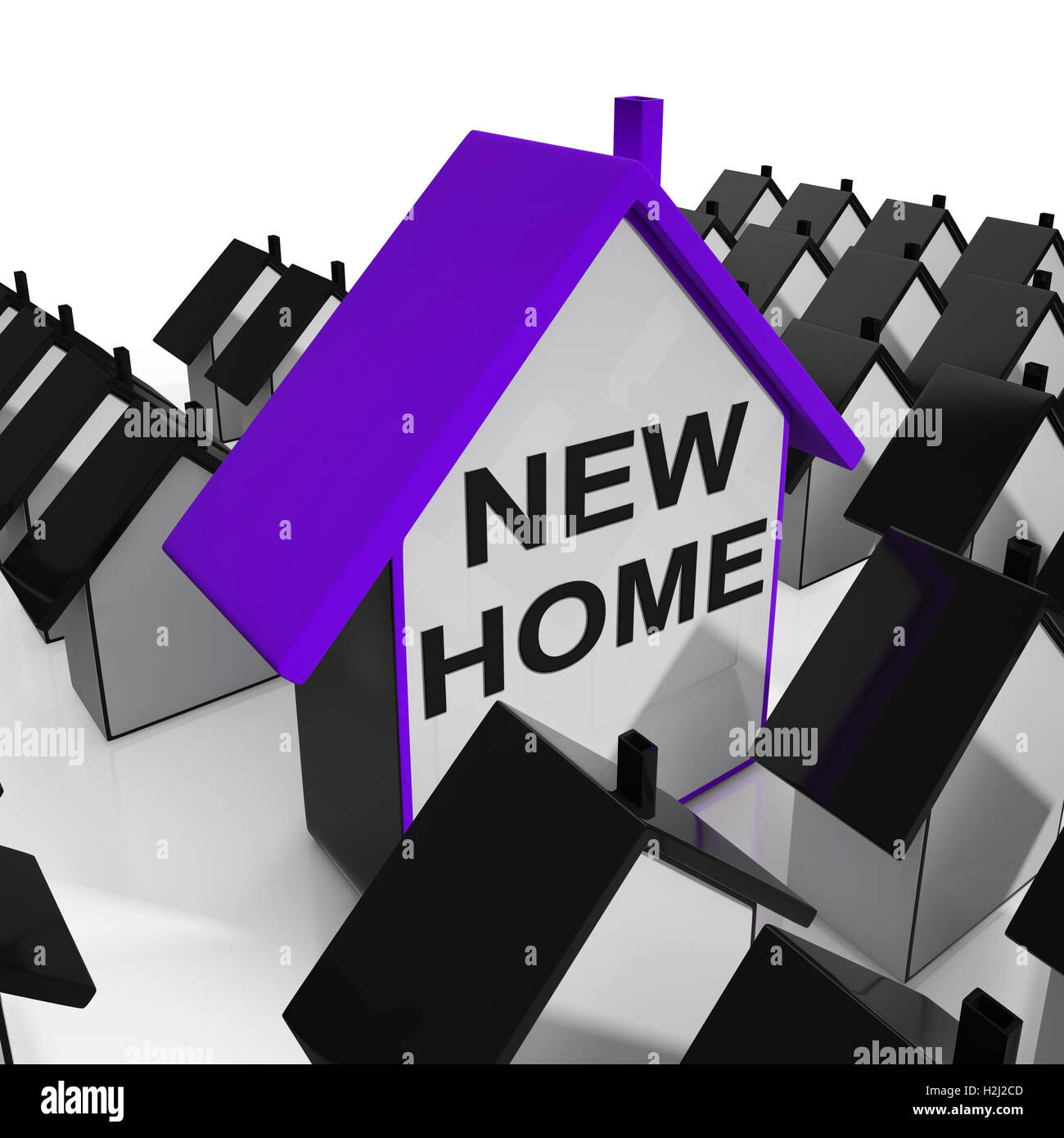 Nuovo Home Casa significa acquistare o affittare le proprietà Foto Stock